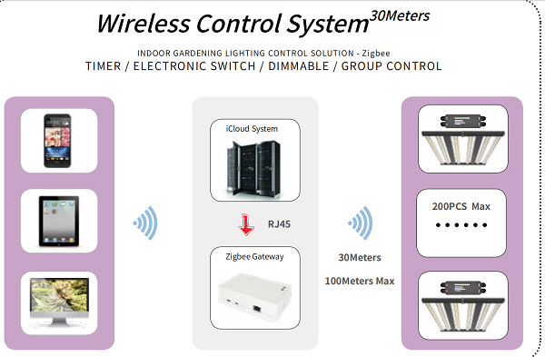 What are the benefits of setting up a Wireless Control System for growing plant lights?