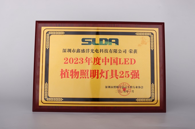 Good news! Luxgrow won the "Top 25 Chinese LED Plant Lighting Fixtures of 2023" award